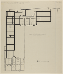 217520 Plattegrond van de fundering en de kelder van het Gouvernementsgebouw aan de Kromme Nieuwegracht (Paushuize, ...